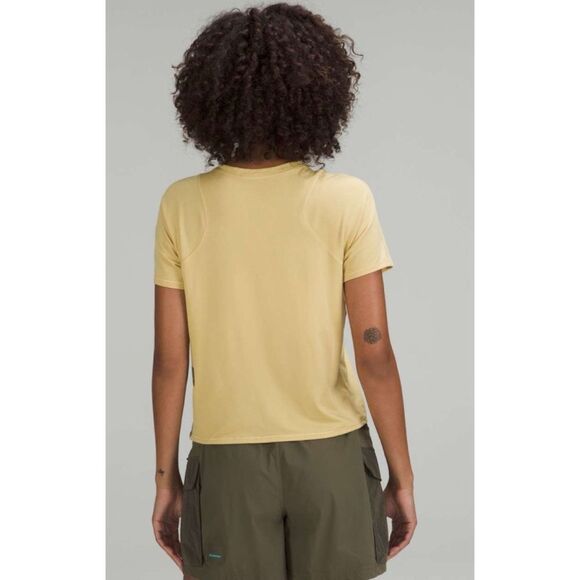 Lululemon Lightweight Cinched Hem Hiking T-Shirt, Golden Sand- SZ 4 - Picture 10 of 11